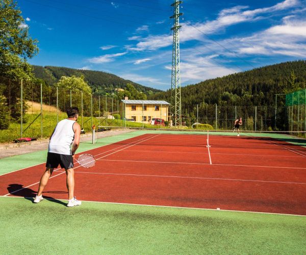 Velké hřiště s úmělým povrchem